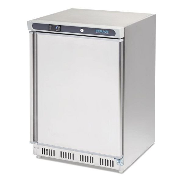 Polar Edelstahl Kühlschrank Tischmodell 150L, eintürig, CD080