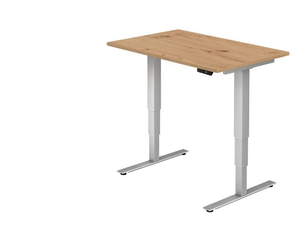 Hammerbacher Schreibtisch XDSM12, 120 x 80 cm, Platte: Asteiche, 25 mm dick, ABS Dickkante, Rechteckform, VXDSM12/R/S