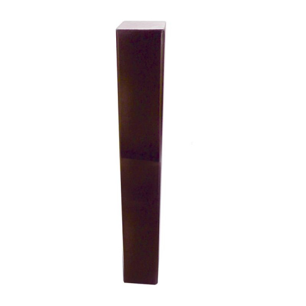 Stein HGS Stilpoller 100 x 100 mm mit Flachkopf, ortsfest /zum Aufdübeln, mit Bodenplatte 200x200mm, weiß mit roten Leuchtstreifen, ohne Ösen, 4075pbsonder-rw