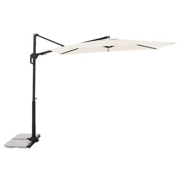 doppler ACTIVE Pendel Green Edition City Rechteckiger Balkonschirm 240x135/6teilig, Design 820 natur, 459285820