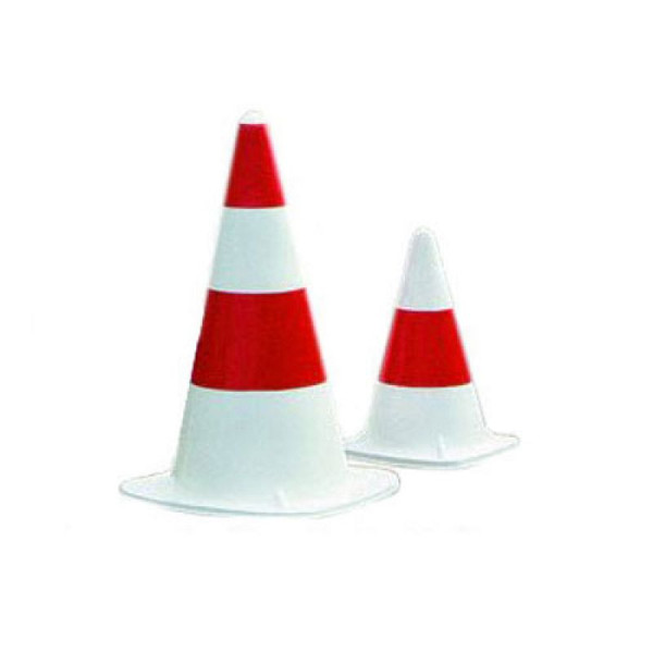 Stein HGS Leitkegel aus Kautschuk, Medi / 510 mm / 1,9 kg, Gewichtsklasse 2, Farbe: weiß-rot, 11796