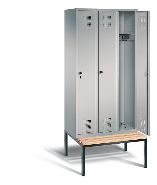 C+P Garderobenschrank Evolo, H2090xB900xT815mm, Farbe: Weißaluminium, 48050-30 S10092