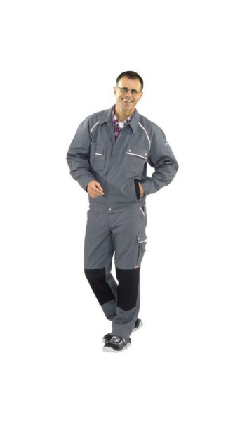 Planam Canvas 320 Bundjacke, grau/schwarz, Größe 24, 2113024