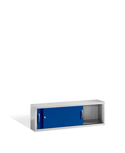 C+P Aufsatzschrank Acurado, H500xB1600xT400mm, Farbe: Lichtgrau / Enzianblau, Bügelgriff, 1 OH, 2144-00 S10033
