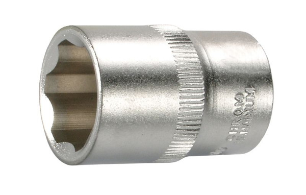 SW-Stahl Steckschlüsseleinsatz, 1/2", Wellen-Profil, 10 mm, Chromstahl, 07620L-E10SB