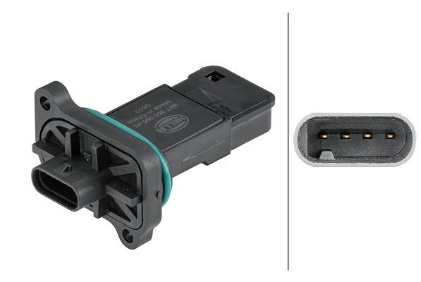 HELLA Luftmassenmesser, 4-polig, geschraubt, mit Dichtung, 8ET 358 095-461