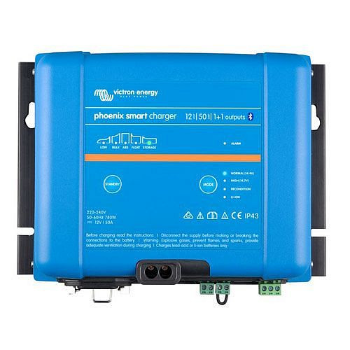 Victron Energy Batterieladegerät Phoenix Smart IP43 Charger 12/50 (1+1) 120-240V, 1-67-016240, PSC125051095