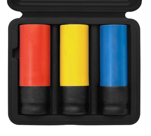 SW-Stahl Radmutterneinsätze, 1/2", 17, 19, 21 mm, 3-teilig, 07870L