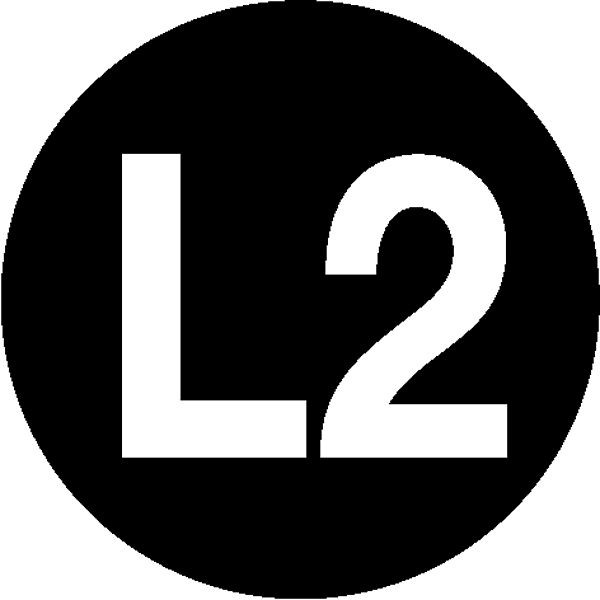 SafetyMarking Etiketten -Kennzeichnung elektrischer Leiter-, L2 (Außenleiter 2), Ø 1,25 cm, Folie, selbstklebend, VE: 40 Stück/Bogen, 30.1506