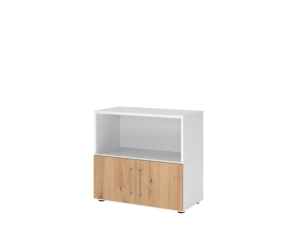 Hammerbacher Regal/Türen, 2OH, weiß/asteiche, VFW28T1KG/W/R/BS