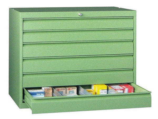 Pavoy Schubladenblock 800/600/1023, Drehdruckzylinderschloss stark, 8x75, 1x100, 43456-080-011-910905