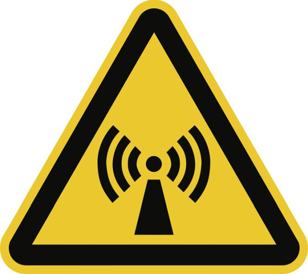 Moedel Warnung vor nicht ionisierender Strahlung ISO 7010, Folie, 100 mm Seitenlänge, 59116