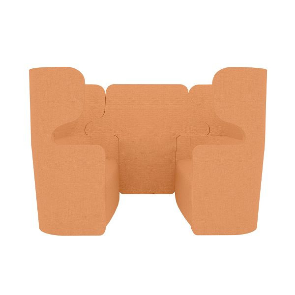 Bisley Raum in Raum Lösung Vivo, Viersitzer, Hohe Rückenlehne, NE0012 orange, VIVH4XP.NE0012