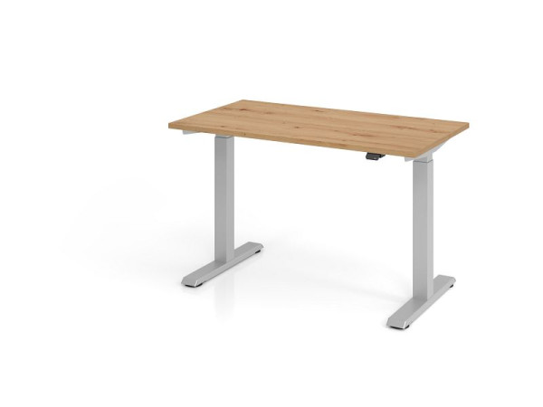 Hammerbacher Schreibtisch XMST612, 120 x 67 cm, Platte: Asteiche, 25 mm dick, 2 mm ABS-Kante, Rechteckform, VXMST612/R/S