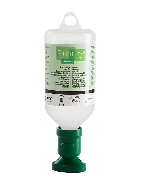 Plum ultraRINSE, Augenspülflasche mit 500 ml Kochsalzlösung, VE: 0,5 Liter, SAN-0241-1