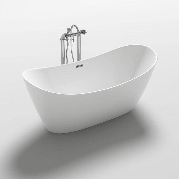 HOME DELUXE Freistehende Badewanne OVALO, 5533, 4058166006783