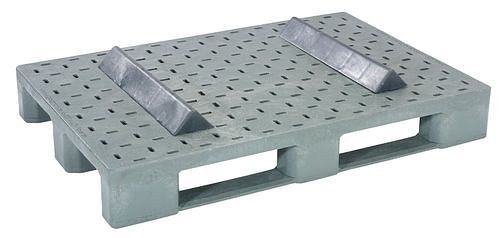 DENIOS Europalette, aus PE-RE, 800 x 1200 x 200 mm, mit 3 Kufen und 2 Querkeilen, VE: 5 Stück, 312670