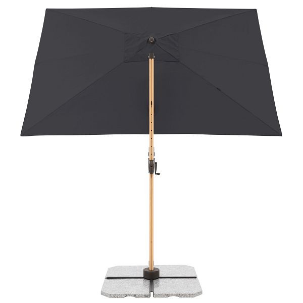 doppler Pendelschirm ALU WOOD AX Ultra 300x220, circa 300x220cm, 8 teilig, Esche hell, Design 840 anthrazit, 451268840