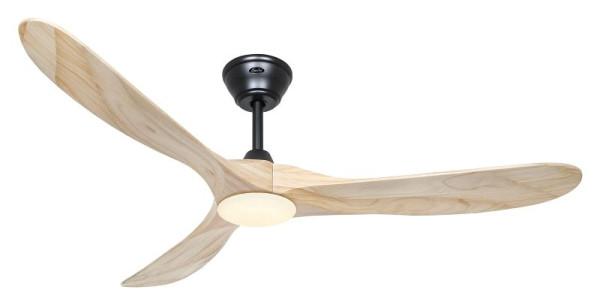 CasaFan Deckenventilator Eco Genuino-L 152 Lack matt schwarz-Massivholz natur, 315265
