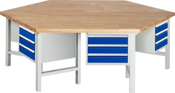 RAU Gruppenwerkbank 427, B2700xT2340xH790-1140mm, 6x 3 Schubladen-Teilauszug, 03-427-135B4H.11