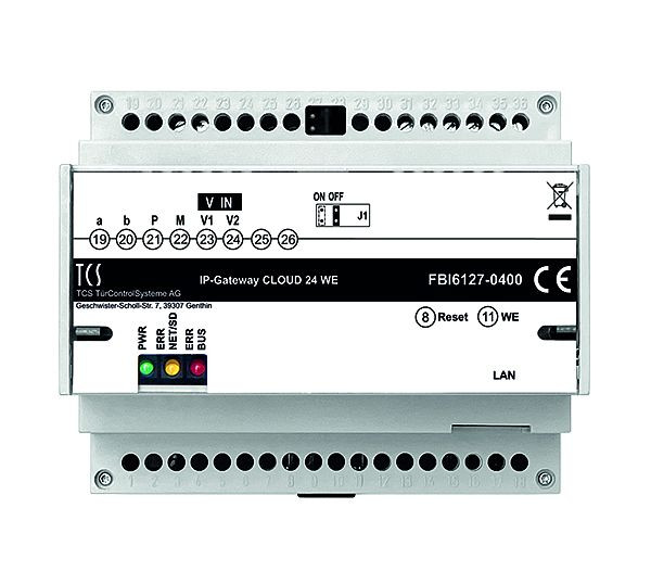 TCS Türkontrollsystem IP-Gateway CLOUD für 24 WE für mobile Video-Türkommunikation, FBI6127-0400
