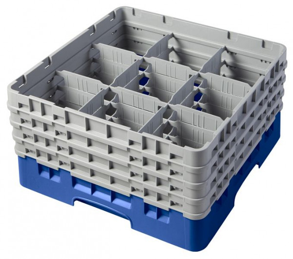 Cambro Spülkorb mit 9 Fächer Camrack® 21,5 cm Blau, 9S800168