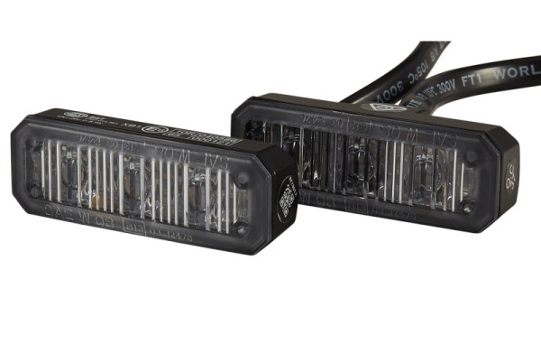 HELLA LED-Blitz-Kennleuchte - BST - 12/24V - blau - Anbau/Schraubanschluss - Kabel: 970mm - Stecker: offene Kabelenden - Set, 2XD 014 561-101