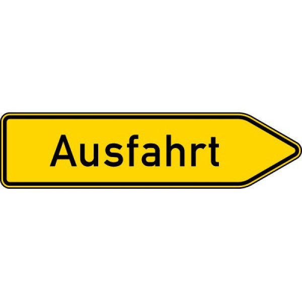 Stein HGS Ausfahrt von anderen Straßen außerhalb der Autobahn (Pfeilschild) Nr. 333.1, RA2/Flachform 3mm, 333.1-123