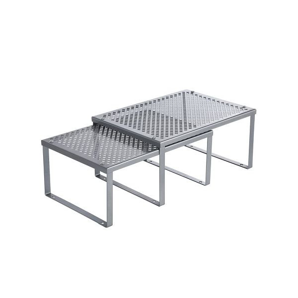 SONGMICS 2er Set Küchen-Organizer aus Metall, Silber, KCS01SV