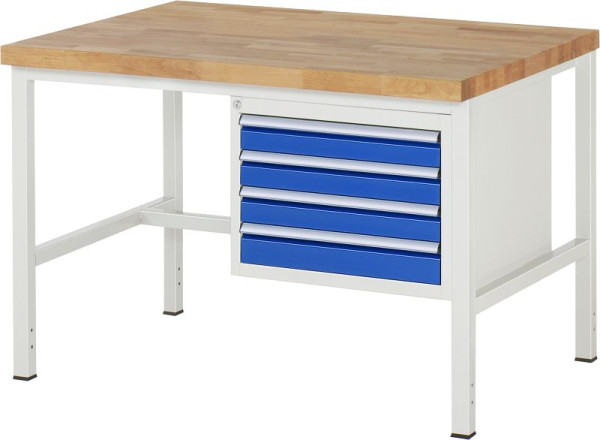 RAU Werkbank Serie 8000 - Modell 8133, B1250 x T900 x H840 mm, 13-8133A1-129B4S.11