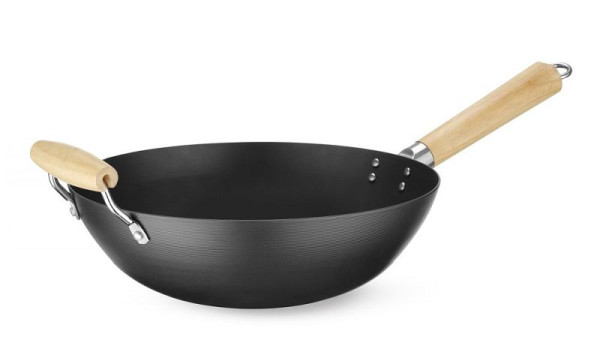 Hendi Wok mit Holzgriff, Ø324x565mm, 627907, 8711369627907