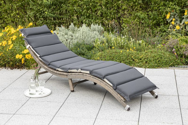 Merxx Waikiki Liege, inkl. Wendekissen, zusammenklappbar, Stahlgestell mit Kunststoffgeflecht, 28826-258