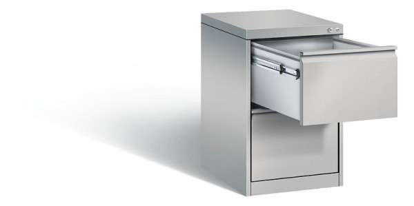 C+P Hängeregistraturschrank Acurado, H733xB433xT590mm, Farbe: Weißaluminium, Griffleiste, 12412-311 S10004