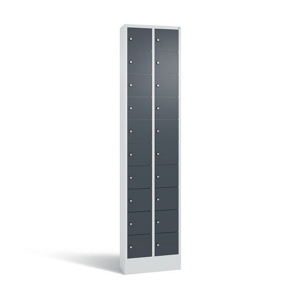 C+P Kleingefachschrank, 20 Fächer, H1950xB460xT200 mm, Grau/Anthrazit, 80700-203 S10153