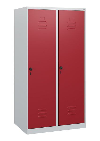C+P Umkleidespind Classic PLUS, 2 Abteile, 1530x800x500mm, 7035/3003, Drehriegel, 0800005-22 S10013