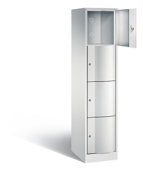 C+P Schließfachschrank Resisto, H1950xB396xT540mm, Farbe: Lichtgrau, 8470-172 S10008