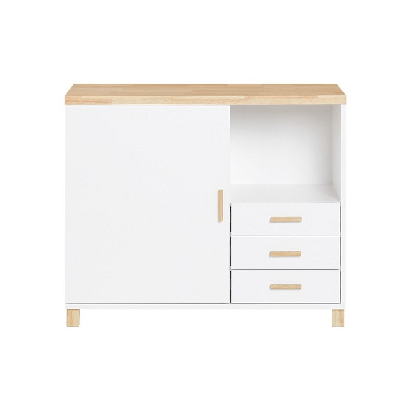 SoBuy Büroschrank mit 3 Schubladen 90x45x75 cm, Modern, ASK07-WN