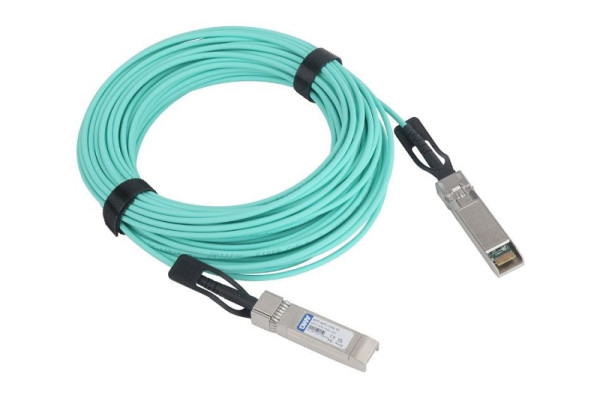 AMG Systems SFP+ AOC Kabel, 1/10Gbps, 15m Länge, OM4, DDM, -40°C bis +85°C, SFP-AOC-10G-15