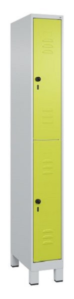 C+P Doppelstöckiger Spind Classic PLUS, Füße, 1950x250x500mm, 7035/0024, 080310-19 S10010