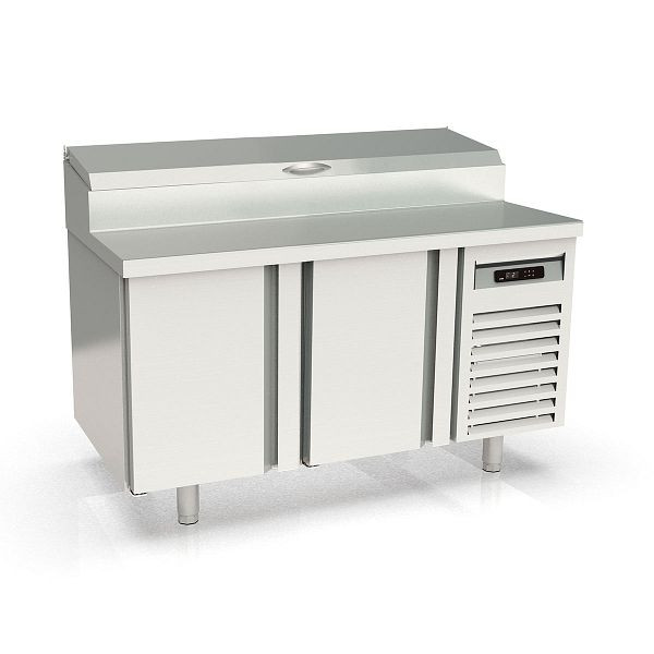 Vaiotec TOPLINE Belegstation 800 / 2-fach mit Türen, EN 60x40, Edelstahlaufsatz, GN 1/3, Breite: 1495mm, 11596