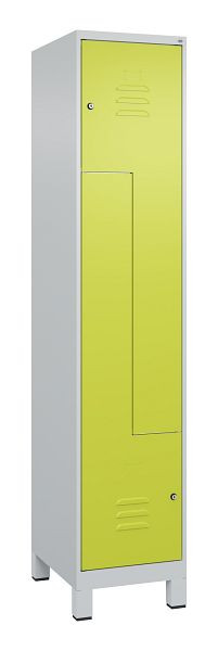 C+P Z-Spind Classic PLUS, C Z-Spind, Classic PLUS, Füße, 2 Abteile, 1950x400x500mm, 7035/0024, Zylinderschlösser, 080013-122 S10025