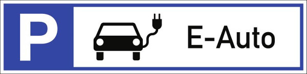 Moedel Parkplatzreservierer E-Auto mit Symbol, Aluminium, 460x110 mm, 108097