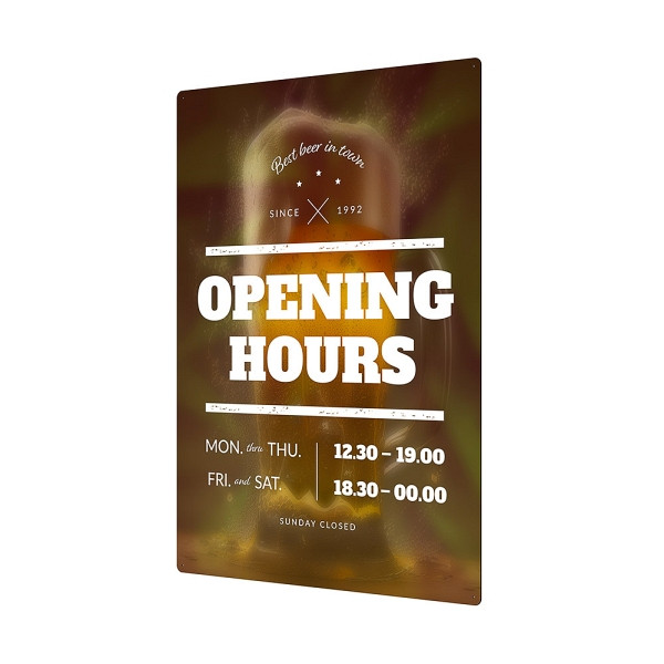 Showdown Displays Outdoor Wandschild 100 x 140 cm BOND 3 mm, FBO1000x1400-BW3