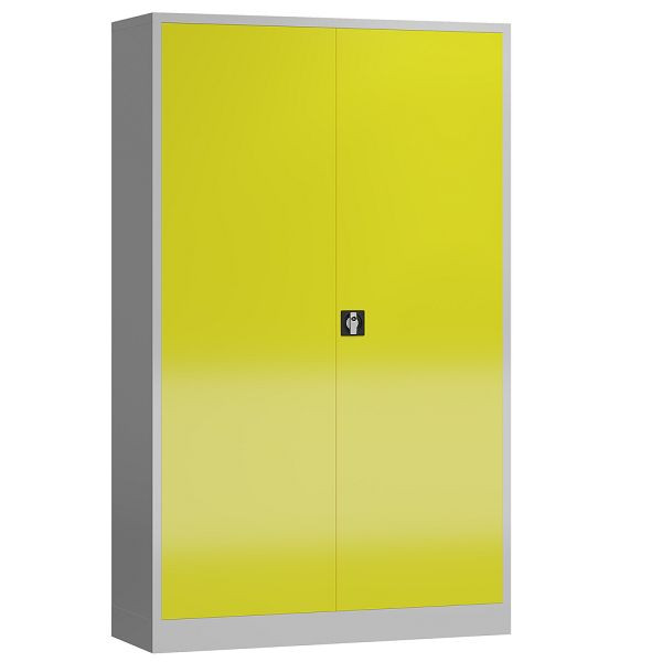 Lüllmann ClassiX Flügeltürenschrank, 1945 x 1200 x 600 mm, lichtgrau/zinkgelb, X-530386