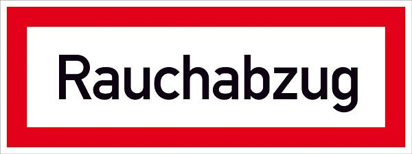 SafetyMarking Hinweisschild für die Feuerwehr, Rauchabzug (RWA), BxH 29,7x10,5 cm, Folie, selbstklebend, 21.2605