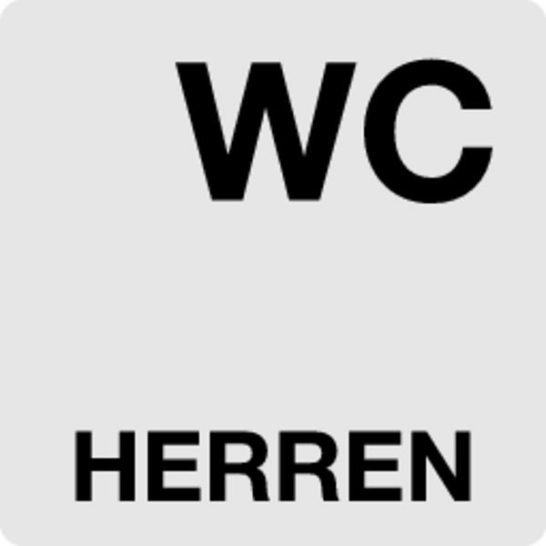 Schilder Klar Piktogrammschild WC Herren, 60x60x0.5 mm Aluminium glatt, 1214/51