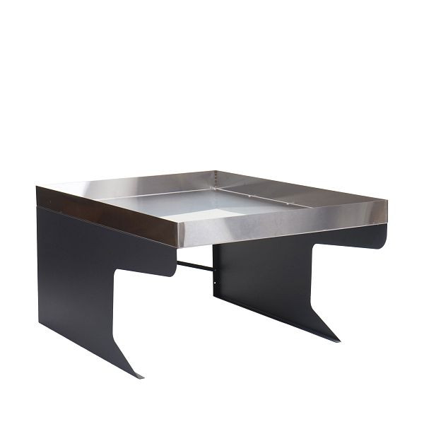 Mendler XL Mähroboter-Garage mit Pflanzkasten HWC-G60, Dach Unterstand für Rasenmäher, Metall 47x70x100cm, Edelstahl, anthrazit, 96824