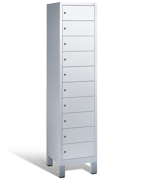 C+P Schließfachschrank Evolo, H1850xB420xT500mm, Farbe: Lichtgrau, 48010-1210 S10003