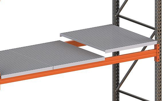 Meta Gitterrostboden aufgelegt 2700x1100 mm, Palettenlast 500 kg, für Palettenregal MULTIPAL, 200182515