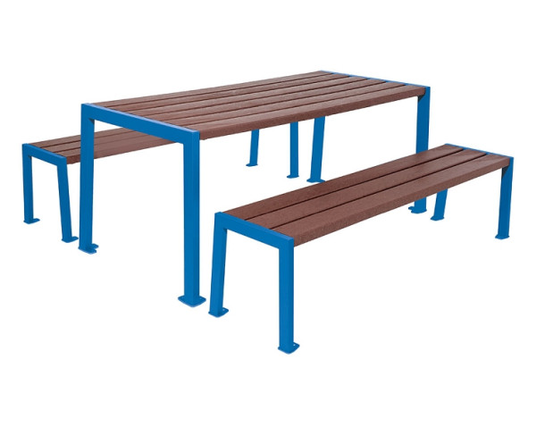 Procity Sitzgruppe Silaos®, Stahl Und Recycling-Kunstsoff, (Tisch), RAL 5010, 209652.5010